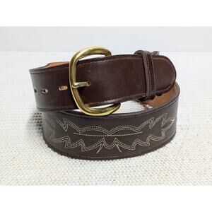 Justin Top Grain Cowhide Belt 30 New Western Wear Cowboy Embroidered 742C
